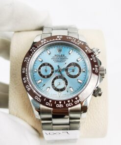 Alternative view of D101 Rolex Daytona 116506 "Platona" Ice Blue Dial